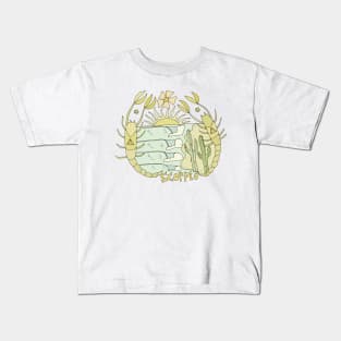 scorpio surfy zodiac // retro surf art by surfy birdy Kids T-Shirt